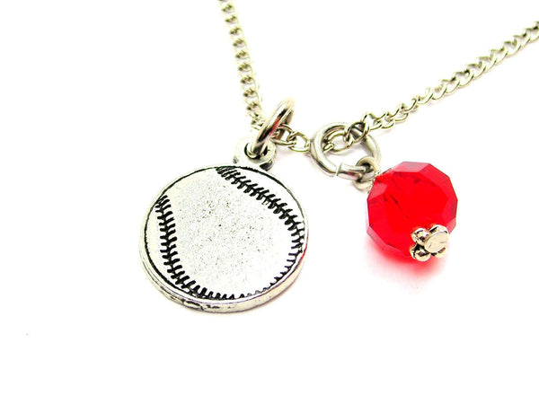 Baseball Softball Single Charm Necklace