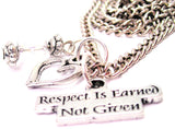 Respect Is Earn Not Given Necklace with Small Heart