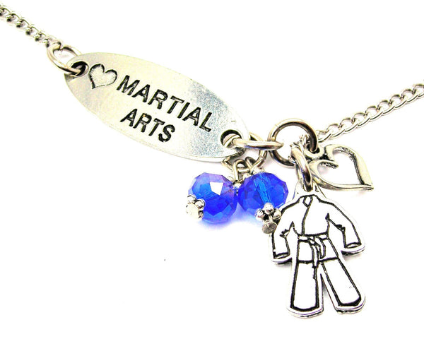 Love Martial Arts And Karate Uniform Lariat Necklace