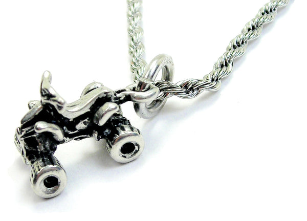 ATV 4 Wheeler Single Charm Necklace