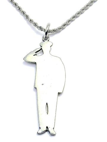 I Salute You Single Charm Necklace