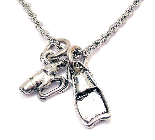 Scuba Gear Charm Necklace