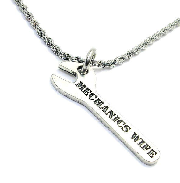 Mechanic's Wife Single Charm Necklace