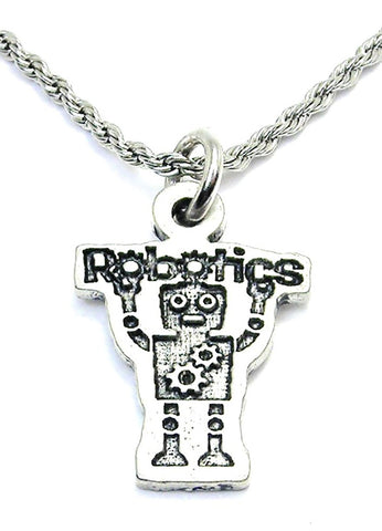 Robotics With Robot Single Charm Necklace