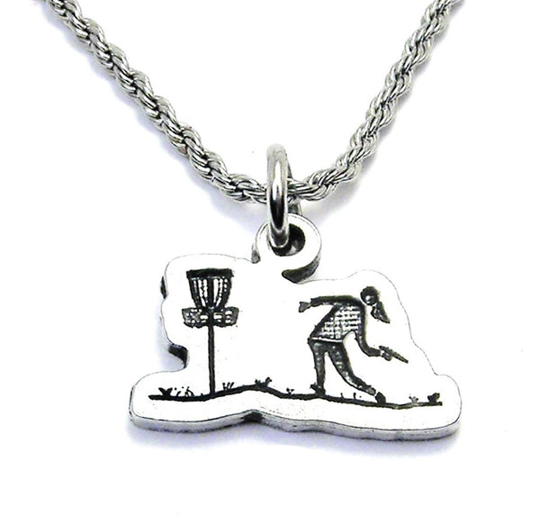 Disc Golf Single Charm Necklace