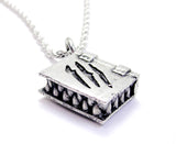 Necronomicon With Teeth Single Charm Necklace