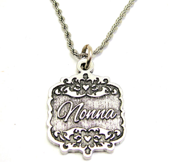 Nonna Victorian Scroll Single Charm Necklace