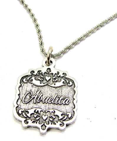 Abuelita Victorian Scroll Single Charm Necklace