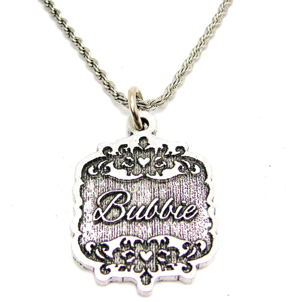 Bubbie Victorian Scroll Single Charm Necklace