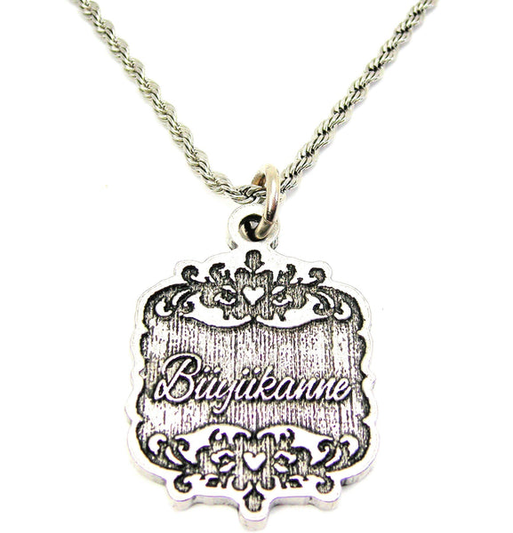 Buyukanne Victorian Scroll Single Charm Necklace