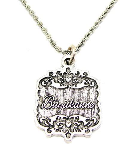 Buyukanne Victorian Scroll Single Charm Necklace