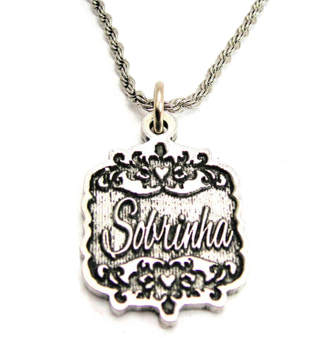 Sobrinha Victorian Scroll Single Charm Necklace