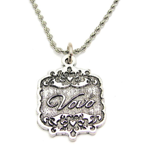 Vovo Victorian Scroll Single Charm Necklace