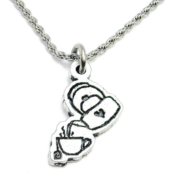 Adorable Tea Kettle Single Charm Necklace