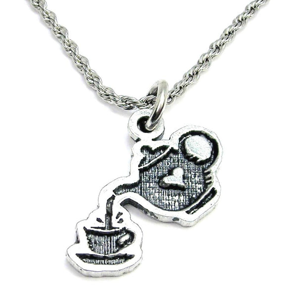 Adorable Tea Pot Single Charm Necklace