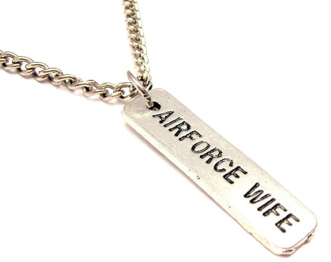 Air Force Wife Single Charm Necklace