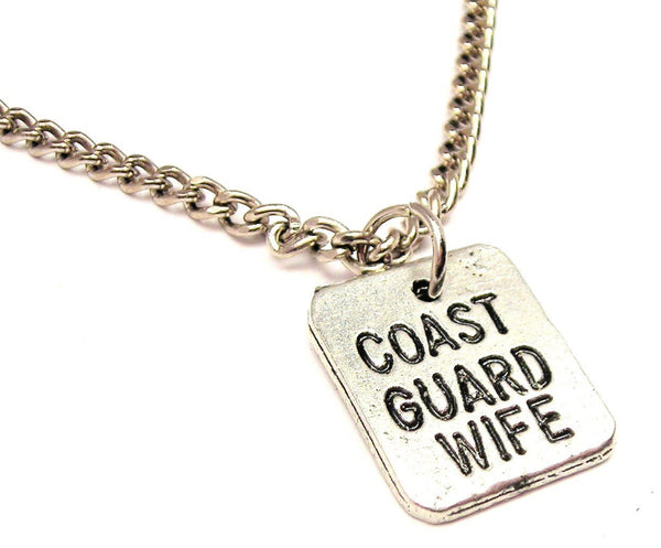 Coast Guard Wife Single Charm Necklace