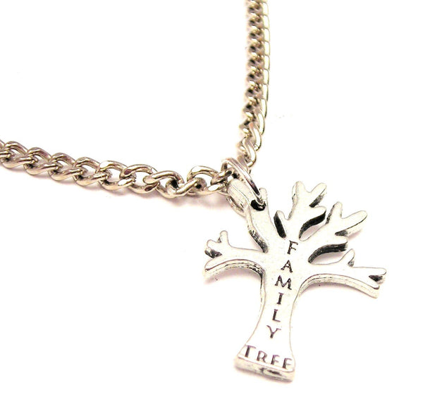 Family Tree Single Charm Necklace