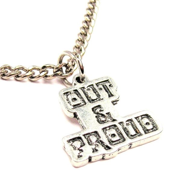 Out And Proud Single Charm Necklace