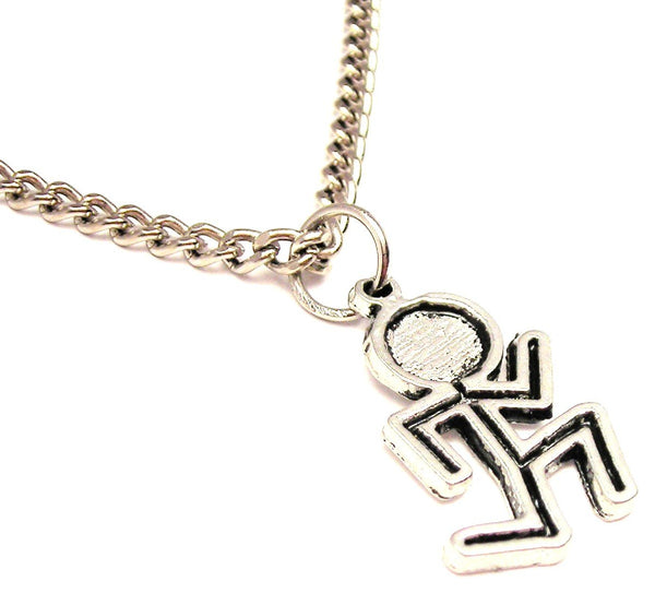 Running Man Single Charm Necklace