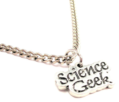 Science Geek Single Charm Necklace