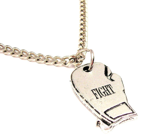 Fight Boxing Glove Single Charm Necklace