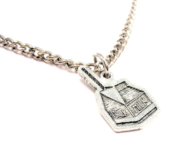 Little Milk Carton Single Charm Necklace