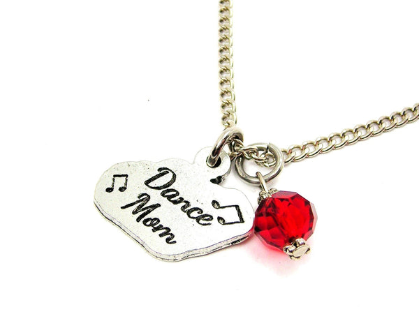 Dance Mom With Music Notes Necklace