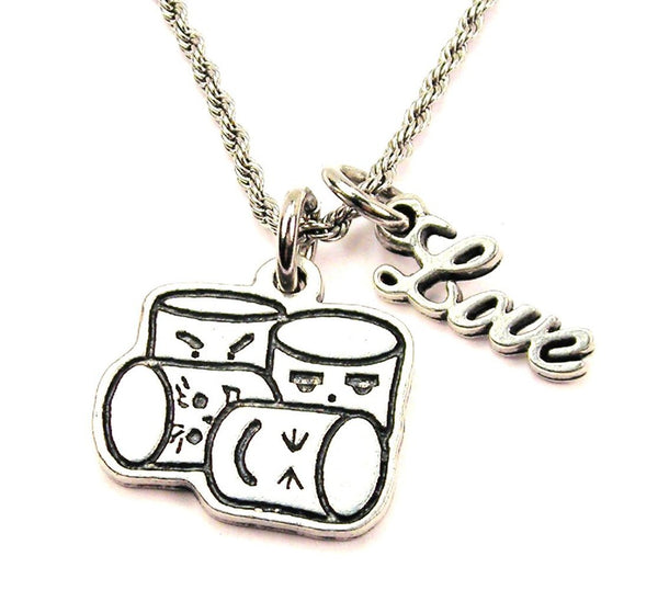 Kawaii Marshmallows 20" Chain Necklace With Cursive Love Accent