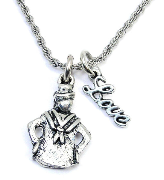 Sailor 20" Rope Necklace With Love