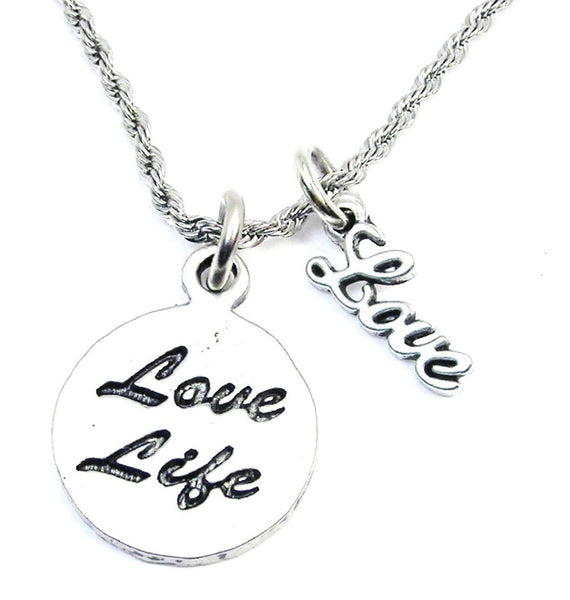 Love Life 20" Rope Necklace With Love