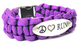 Peace Love Run 550 Military Spec Paracord Bracelet