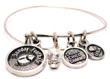 Sunday Football Bangle Bracelet