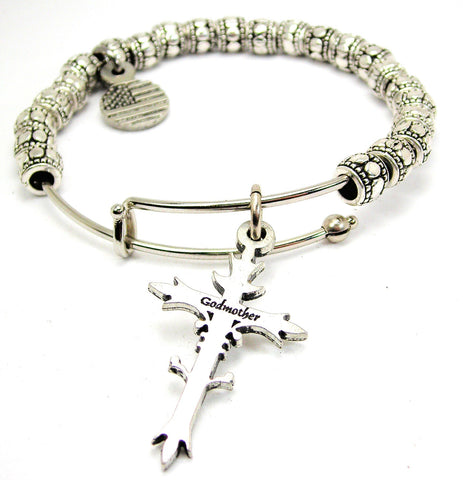 Godmother Cross Catalog Metal Beaded Bangle