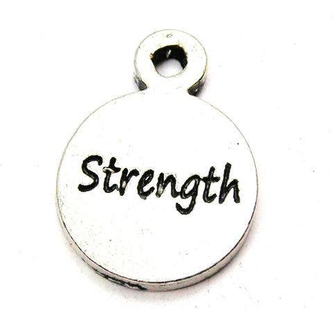 Strength Circle Genuine American Pewter Charm