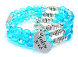 John 3:16 Sea Siren Ocean Glass Wrap Bracelet