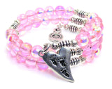 Footprints On Your Heart Sea Siren Ocean Glass Wrap Bracelet