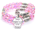 Being A Daughter In Law Is So Sweet Sea Siren Ocean Glass Wrap Bracelet