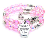 Being A Daughter Is So Sweet Sea Siren Ocean Glass Wrap Bracelet