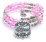 Niece Victorian Scroll Sea Siren Ocean Glass Wrap Bracelet