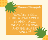 Summer Pineapple Capped Crystal Bracelet