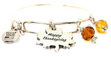 thanksgiving bracelet, thanksgiving jewelry, holiday jewelry, holiday bracelet