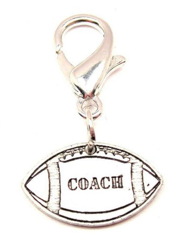 Coach Football Zipper Pull