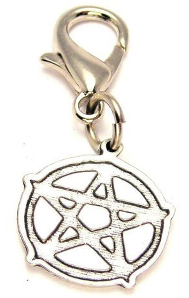 Engraved Style Pentacle Zipper Pull