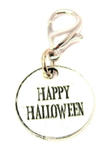 Happy Halloween Circle Zipper Pull