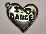 I Love Dance Genuine American Pewter Charm