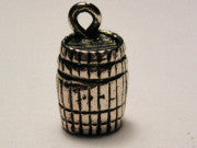 Wooden Barrel Genuine American Pewter Charm