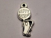 Happy Birthday Grim Reaper Genuine American Pewter Charm