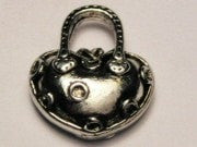 Heart Shaped Purse Genuine American Pewter Charm