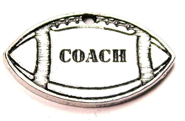 Coach Football Genuine American Pewter Charm